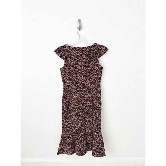 NWT Anthropologie Cecily Fit & Flare Sweetheart Dress XL Black Red Grapes - Picture 7 of 10